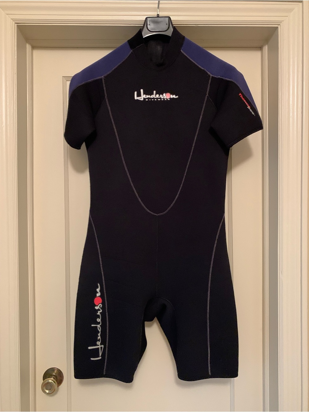 Henderson Shorty Neoprene Wetsuit - Black with Navy Shoulders